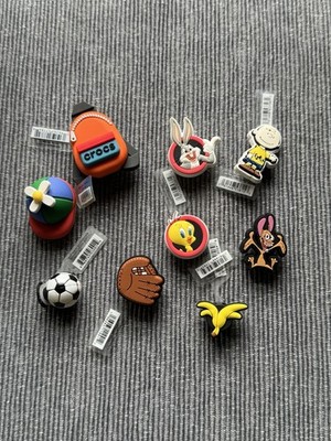 New Crocs Jibbitz Mixed Lot Shoe Charms Looney Tunes Sports Charlie Brown Unisex