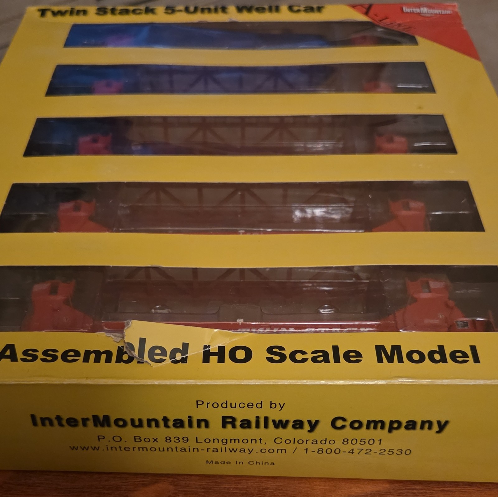 Stacks 5 Unit InterMountain HO Gunderson Twin Stack 5-Unit Well Car Set SP Red 47605 ...