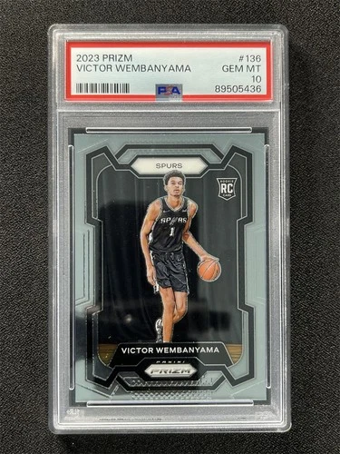 2023-24 Panini Prizm Victor Wembanyama #136 Base Rookie RC PSA 10 GEM MT &07092