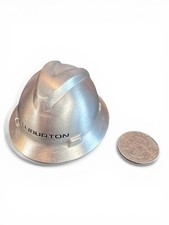 Halliburton Silver Mini Metal Desk Hard Hat Gas & Oil Promotional Collectible