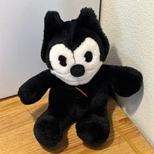 NO BOW TIE Vintage 1988 Felix The Cat Stuffed Stuffy Plush Applause 7" Black VTG