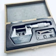 Tesa Outside Micrometer .0001" Carbide 0-1" with Fitted Case - Swiss Made