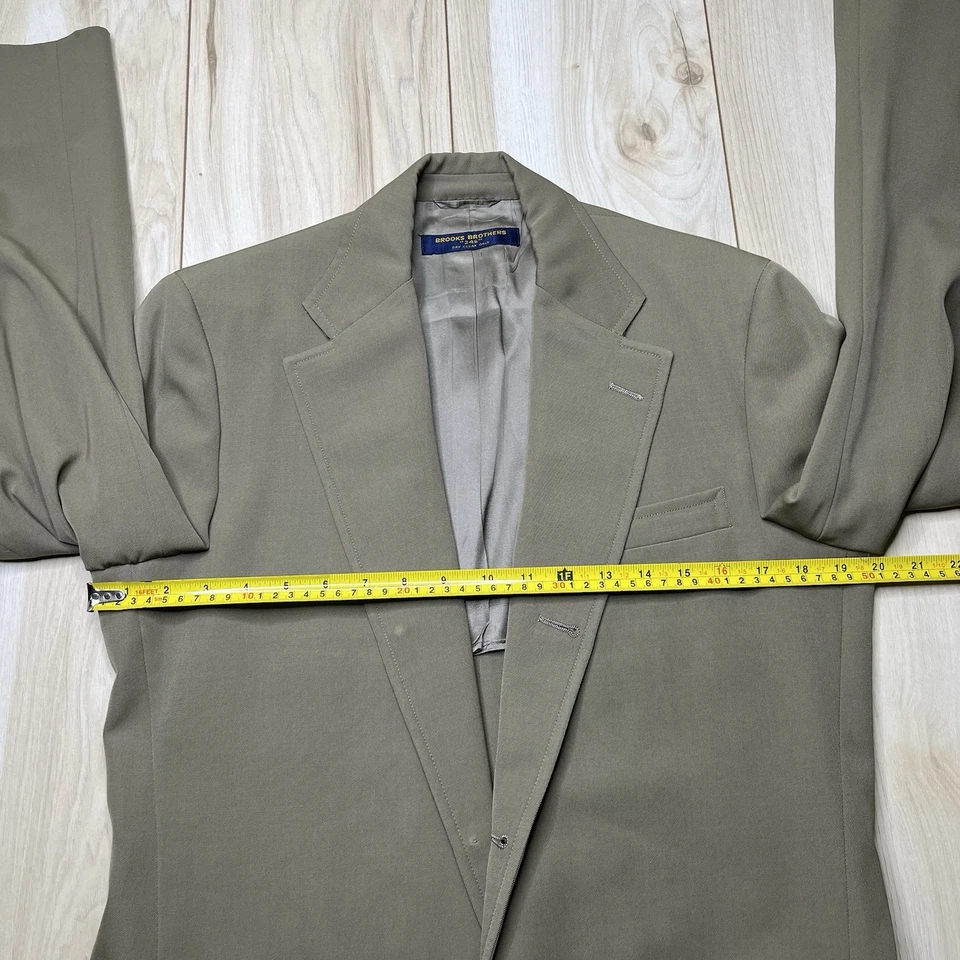 Traje De Colección Brooks Brothers 346 Medio Forrado Grueso Lana Beige Para Hombre 38L 30Wx31L Foto 3 de 4