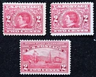 US Stamp 1909 2c Commemorative Issue Collection Scott # 370 and 372 MINT H