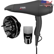 1875W Infrared Hair Dryer Fast Drying W/ 3 Attachments Safety Features New