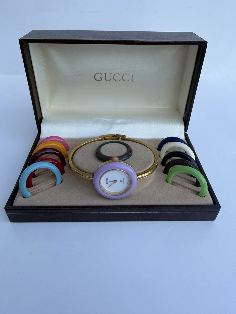 Gucci 1100 Round Bangle Wristwatches for sale | eBay