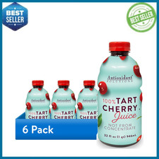 Antioxidant Solutions Tart Cherry Juice, Not from Concentrate, 32 fl oz, 6 Pack