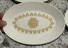 Vintage Sheffield Serenade Small Oval Platter 9" x 6" Ribbed Edge Sun Mandela — photo 3