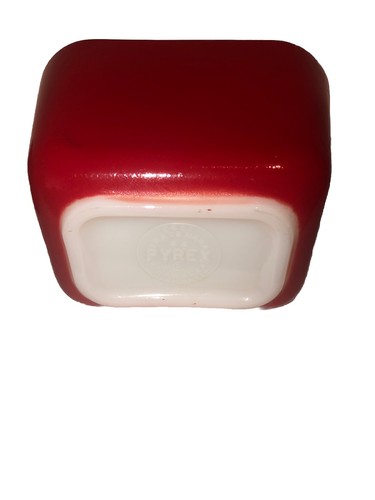 2 piatti frigo vintage Pyrex 501-B rosso senza coperchi - Foto 8 di 8