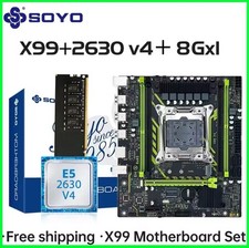 SOYO X99 Motherboard Set With LGA2011-3 Xeon E5 2630 V4 CPU DDR4 8GB 1 8GB 21