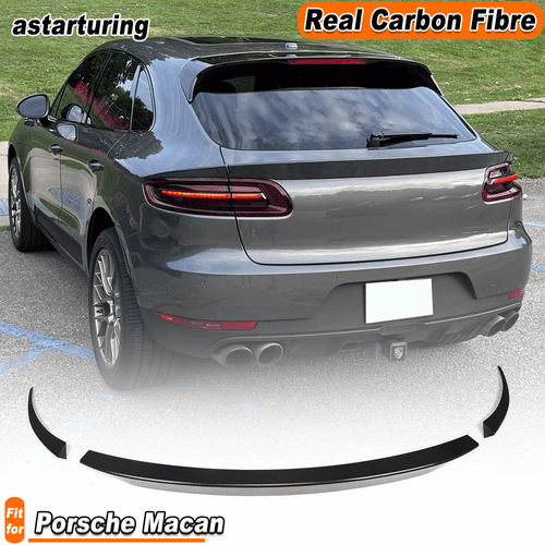 REAL Carbon Rear Spoiler Trunk Boot Wing Lip Fit For Porsche Macan 95B 2014-2018 - Bild 1 von 12