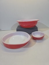 Pyrex Vintage Pink Bowls! 1-080, 1-221, 1-024! Cute Lot!