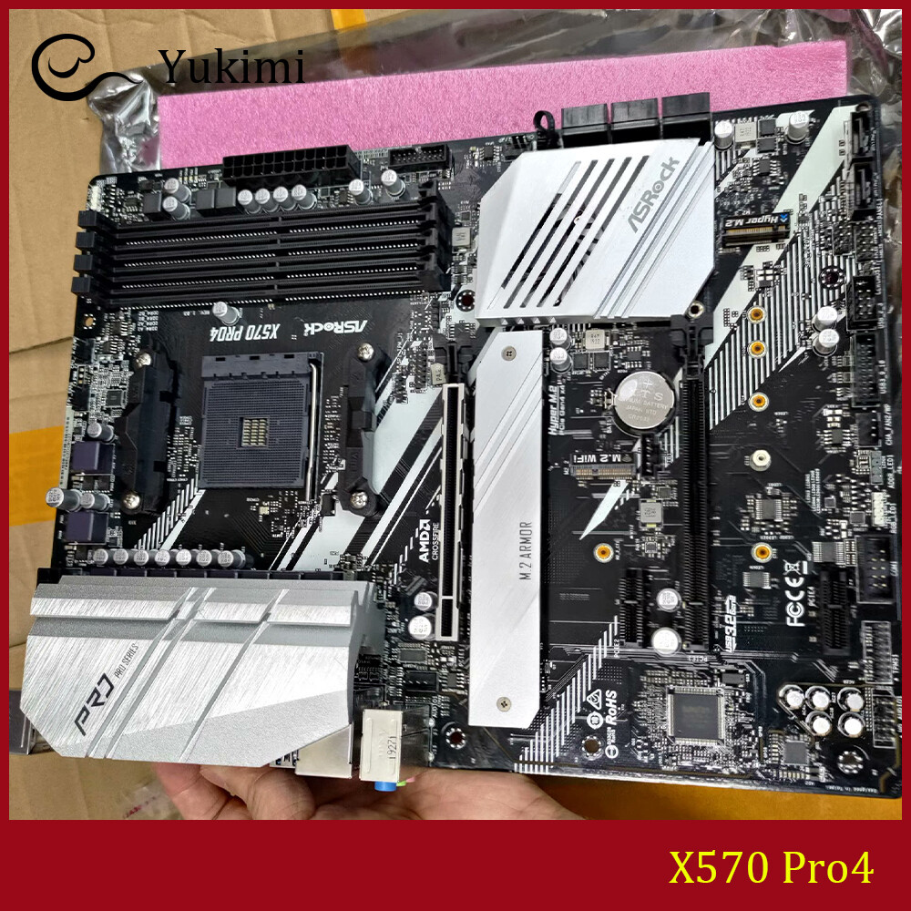 FOR ASROCK X570 Pro4 DDR4*4 AMD AM4 128GB HDMI DisplayPort