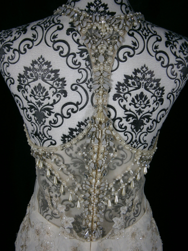 Marchesa Notte Meadow Wedding Dress 6-10 Ivory Embroidery Bling Stunning $3,295 - Picture 16 of 24