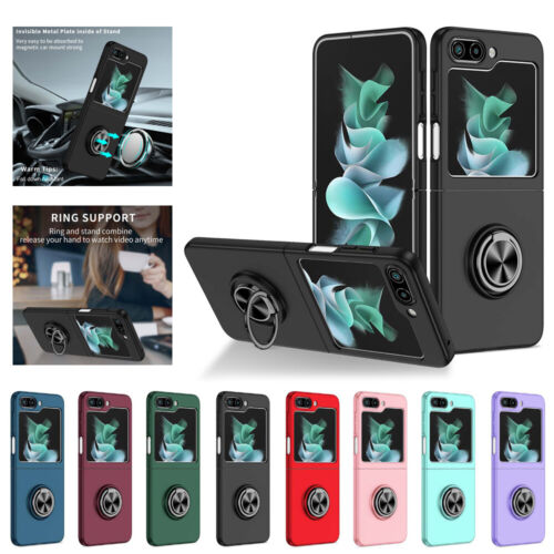 Schutzhülle Für Samsung Galaxy Z Flip 5 4 3 Handy Tasche Case Cover Ring Magnet - Bild 2 von 46