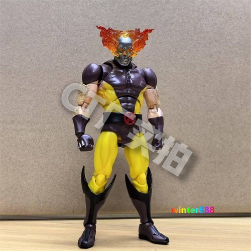 Ghost Rider&Wolverine Action Figures Model Statue PVC 15cm Kids Toy Boxed Gifts - Imagen 2 de 9