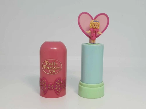 Polly Pocket - Pop-Ups Bow Lipstick - Bluebird Toys 1992