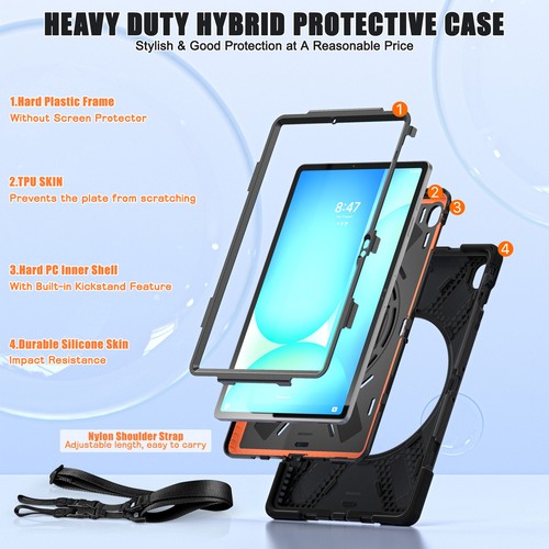 One Button Retract Stand Case Cover for Samsung Tab S10 FE+ 13.1" X620 X626B - Picture 43 of 108