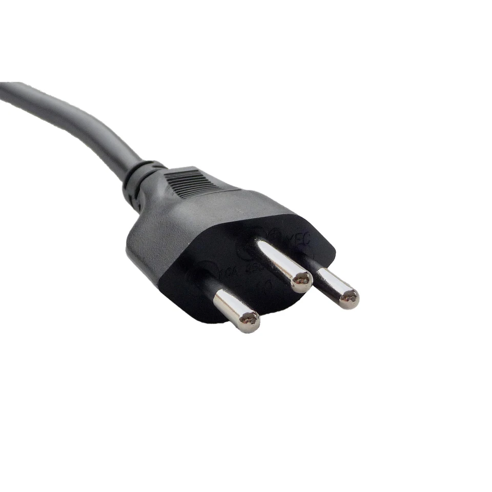 Schweizer Netzkabel/Stromkabel auf Kaltgerätebuchse Typ J auf C13. 40cm. schwarz - Bild 2 von 4