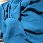 Vintage Polyester Chiffon Fabric Remnant Deep Petrol 59 x 55"