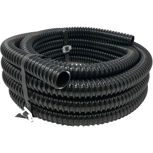 BLACK RIBBED FLEXIBLE POND HOSE FISH GARDEN FILTER PUMP MARINE FLEXI