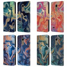 FUNDA BILLETERA LIBRO CUERO MÁRMOL REINA DRAMA MONIKA STRIGEL PARA TELÉFONOS LG 1