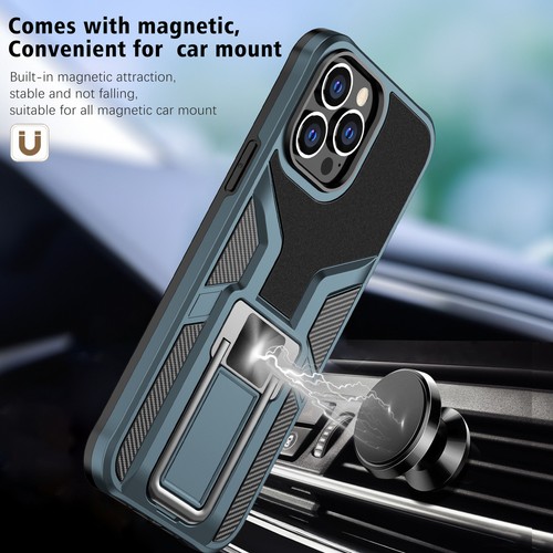 Fr iPhone 14 Pro Max/14 Plus/14 Pro/14 Slim Magnetic Armor Ring Stand Case Cover - Zdjęcie 61 z 61