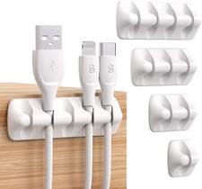 SYNCWIRE Cable Clips: 5-Pack Self-Adhesive Cord Organiser + Free download Album.