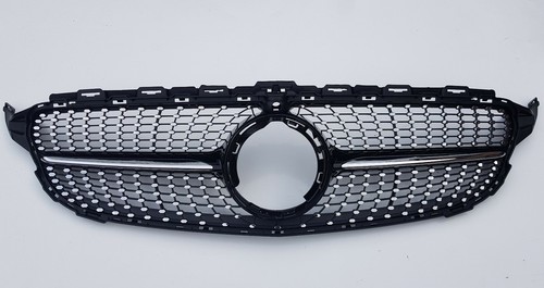 C Klasse Diamant Stil Grill für Mercedes W205 C180 C200 C250 C350 C450 S205 2019 - Bild 4 von 7