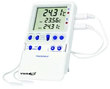 Traceable 6433 Digital Triple-Display Thermometer with 2-Bullet Probes