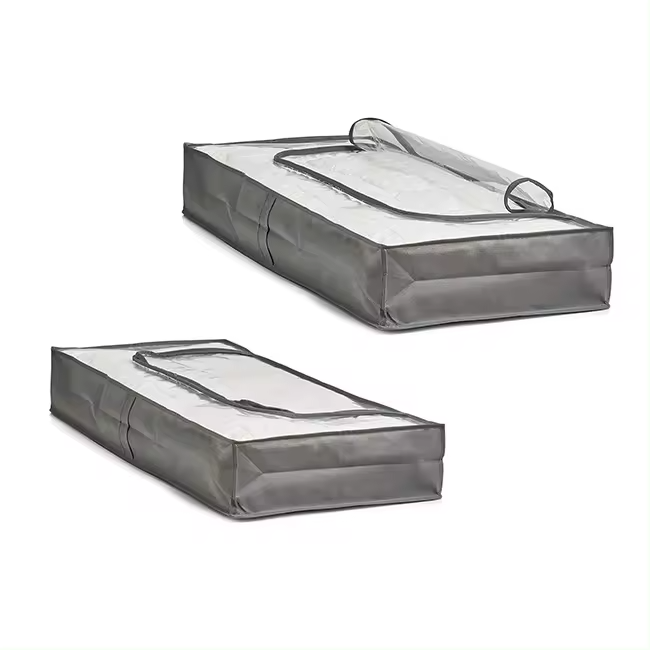 4PCS Underbed Clothes Storage Bags Zipped Organizer Wardrobe Cube