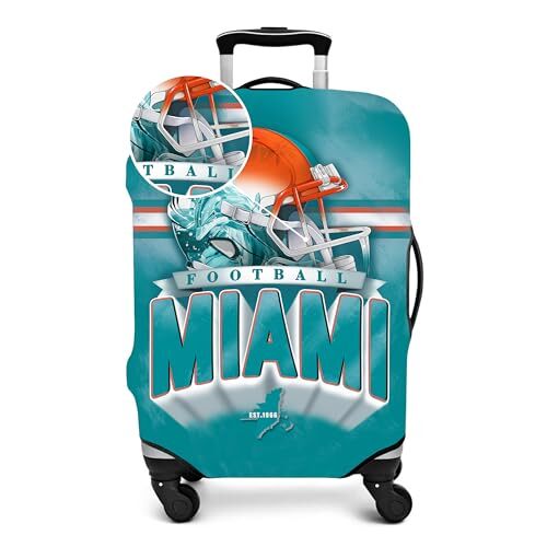 Miami City Luggage Cover, Football Team Suitcase S(18-20in) D-Football Team