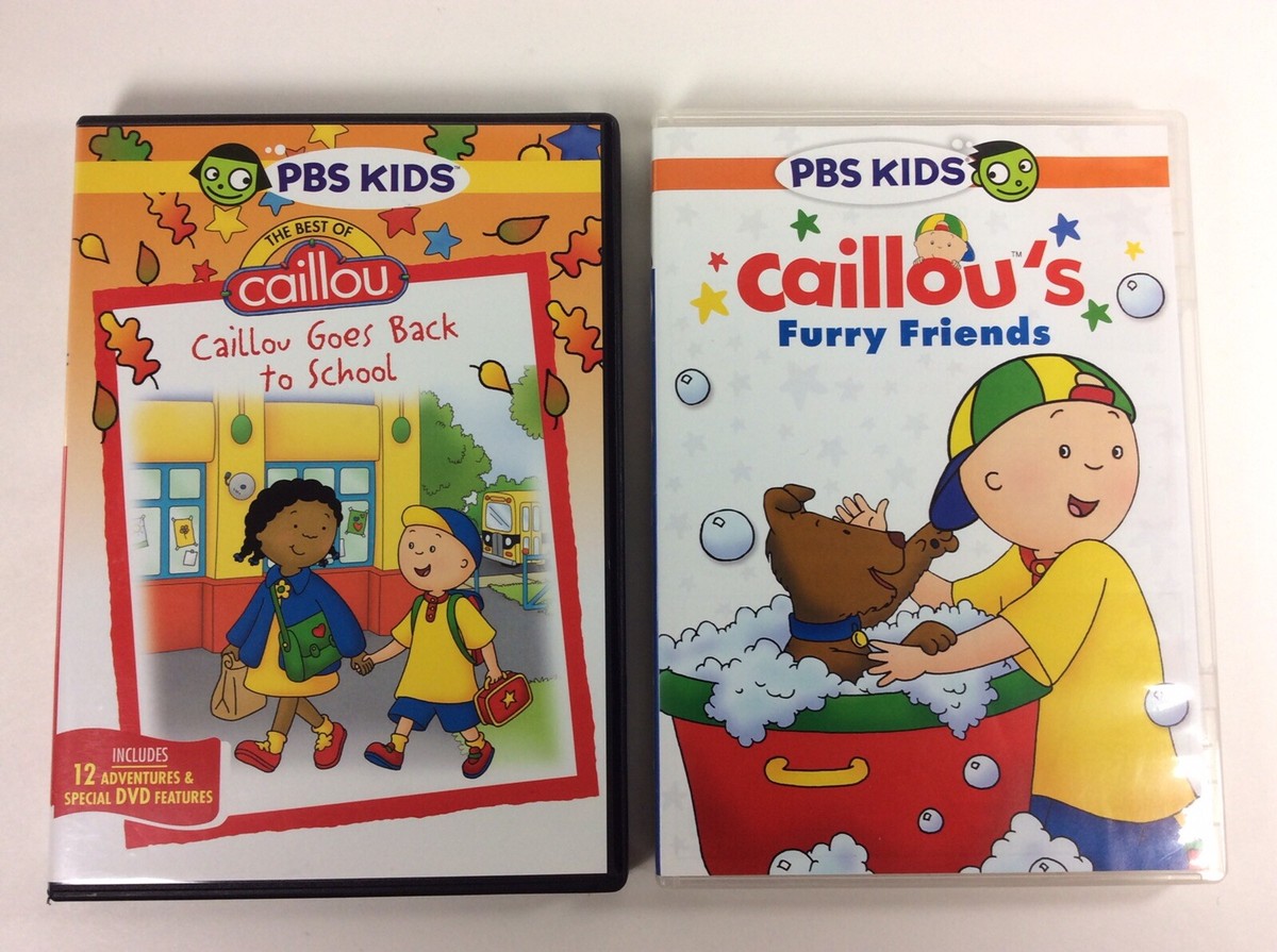 Caillou DVD (2) PBS Kids- Furry Friends & Goes Back To School | eBay