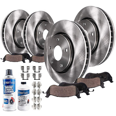Front & Rear Brake Rotors + Ceramic Pads for 2008-2010 BMW 328i COUPE