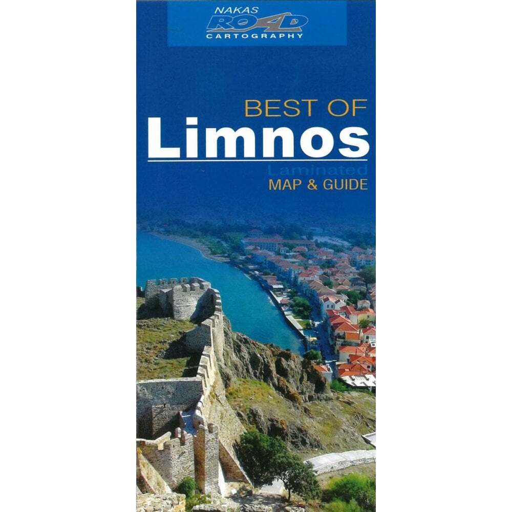 Greece 1:75k Limnos Water-Resistant 'best of' tourist map with information guide