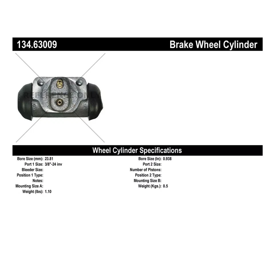 2 Pair Centric W40418 Drum Brake Wheel Cylinder For Dodge Dart Plymouth Fury - Image 3 of 4