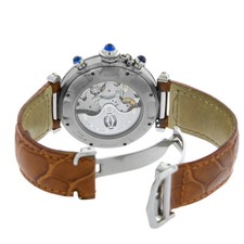 CARTIER Stainless Steel Pasha 38mm Automatic Chronograph Box Warranty MINT 3