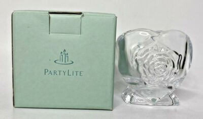 PartyLite Roseheart Votive Candle Holder Rare Retired NIB P16B/P7526