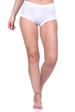 Frauen/Damen 4er Pack Taillen Slips weiß 100% Baumwolle ohne Seitennähte