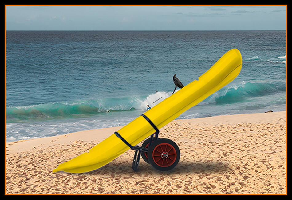 Kayak Carrier Canoe Rack Transporter on Wheels Trailer Tote Trolley Dolly Cart