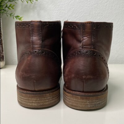 Blake McKay REID Brown Leather Brogue Wingtip Chukka Boots  display picture 2