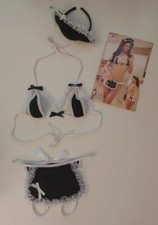 Zimmermädchen-Damenkostüm sexy  Hausfrau schwarz-weiss s m l 34 36 37 38 sommer