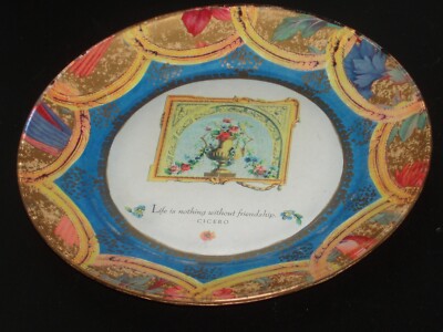 Vintage 1993 DURWIN RICE New York REVERSE DECOUPAGE PLATE M07 ...