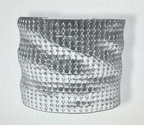 Karine Sultan Wavy Cuff Bracelet. New Slightly Adjustable. Sterling Silver Plate - Picture 6 of 8