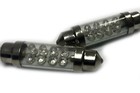 Coppia 2 Lampade Led T11 C5W Siluro 42mm Con 8 F3 Colore Rosso Red 12V 0,2W <p>