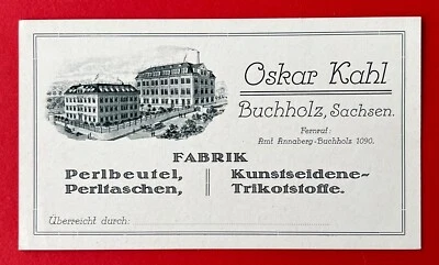 Reklame Vertreter AK BUCHHOLZ bei Annaberg um 1910 Fabrik Oskar Kahl   ( 159347 - Bild 1 von 2