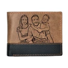 Personalised Photo Engraved Leather RFID Blocking Wallet Men | Birthday Gift