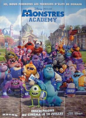 MONSTERS UNIVERSITY - DISNEY / PIXAR - ORIGINAL LARGE FRENCH MOVIE POSTER |  eBay