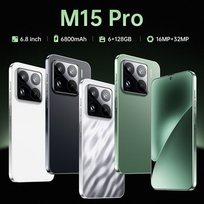 2025 M15 Pro 5G Unlocked 6G+128GB Smartphone Dual SIM Android15 Cheap Cell Phone