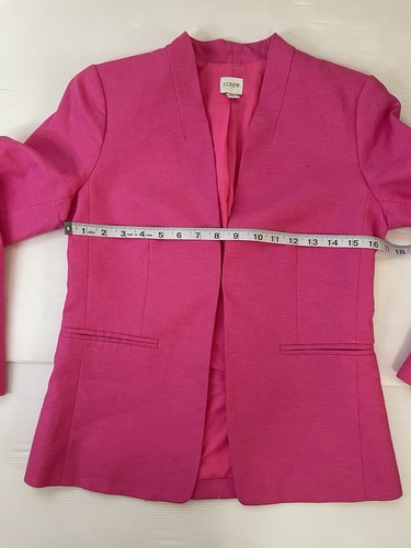 J. Crew Broadway Pink blazer in stretch linen blend Size 2 - Picture 4 of 10